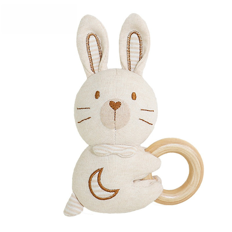 Organic Cotton Baby Teething Hand Rattle Toy
