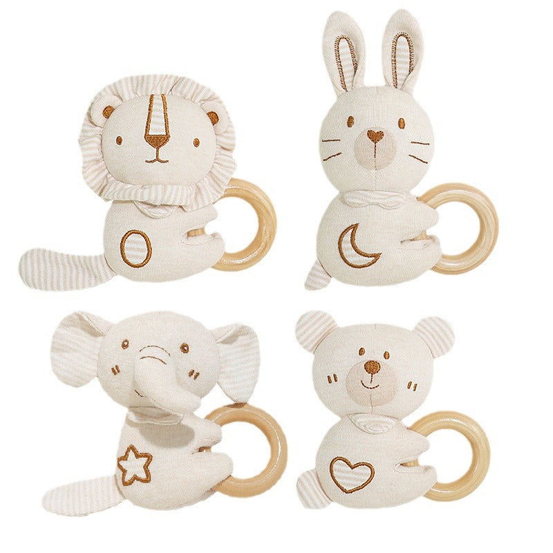Organic Cotton Baby Teething Hand Rattle Toy