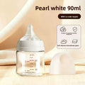 Wide Caliber Glass Baby Feeding Bottle with Anti-Choking Nipple