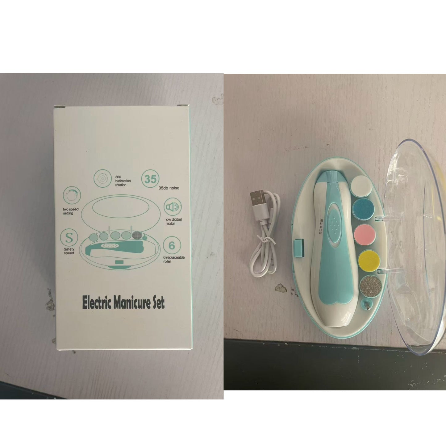 Six-in-one Multi-Function Anti-Scratch Baby Electric Nail Grinder