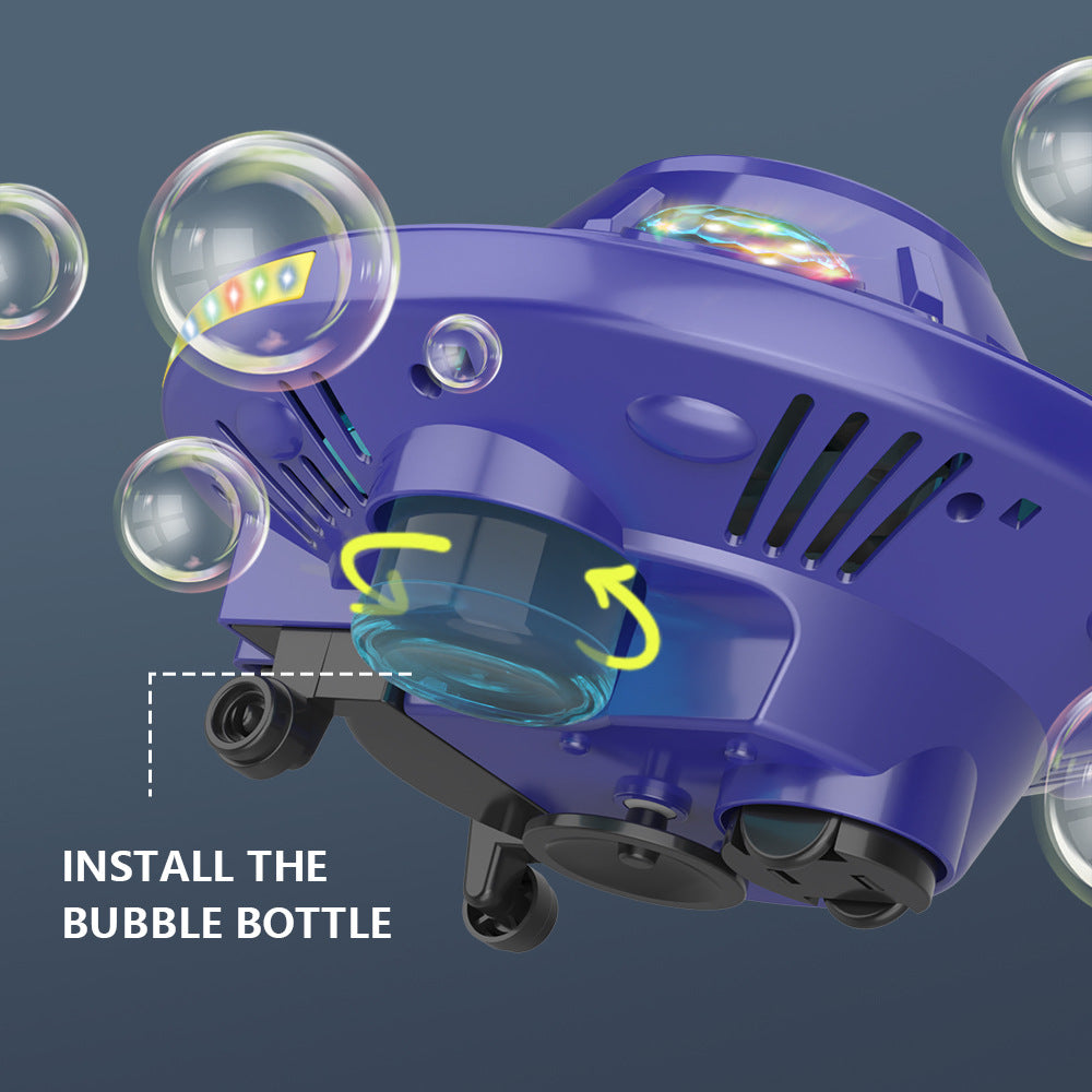 UFO Bubble Machine with Rotating Lights