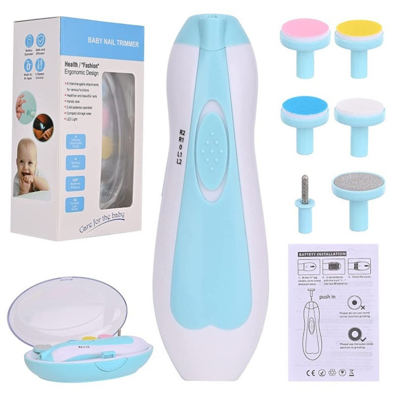 Six-in-one Multi-Function Anti-Scratch Baby Electric Nail Grinder
