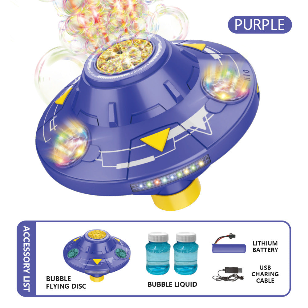UFO Bubble Machine with Rotating Lights