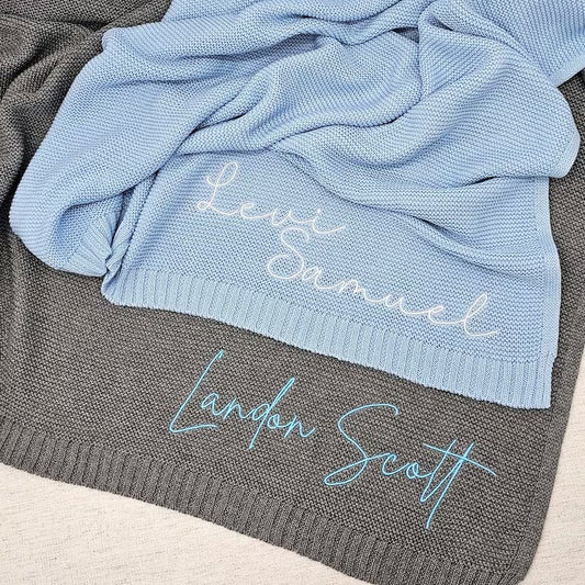 Embroidered Personalized Baby Blanket