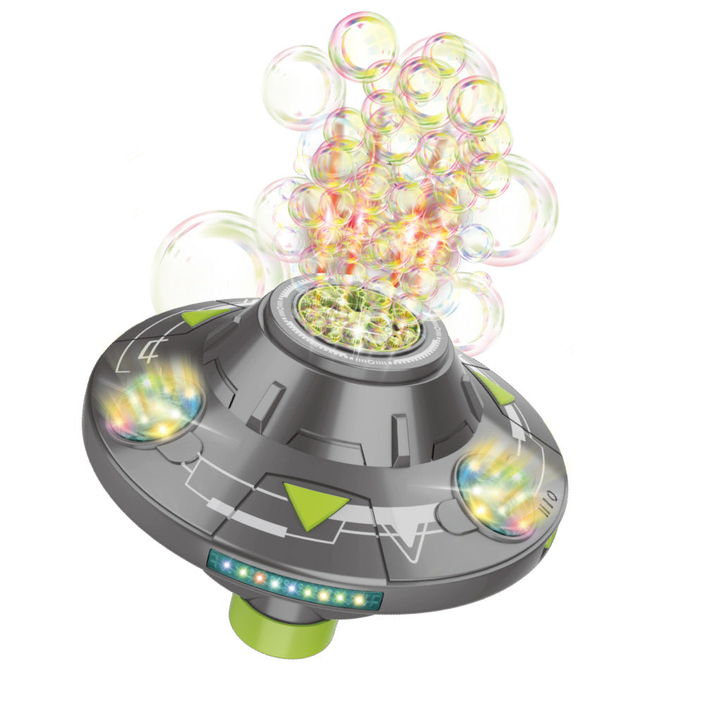 UFO Bubble Machine with Rotating Lights