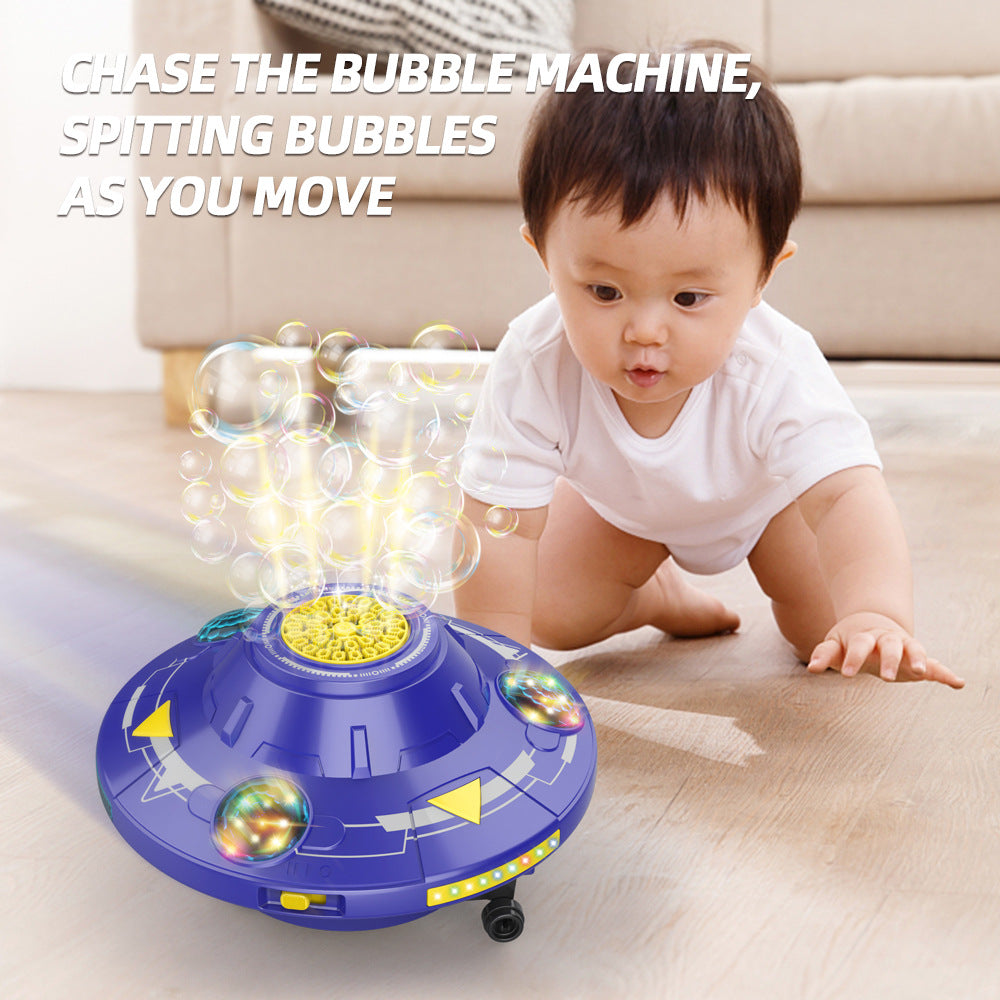 UFO Bubble Machine with Rotating Lights