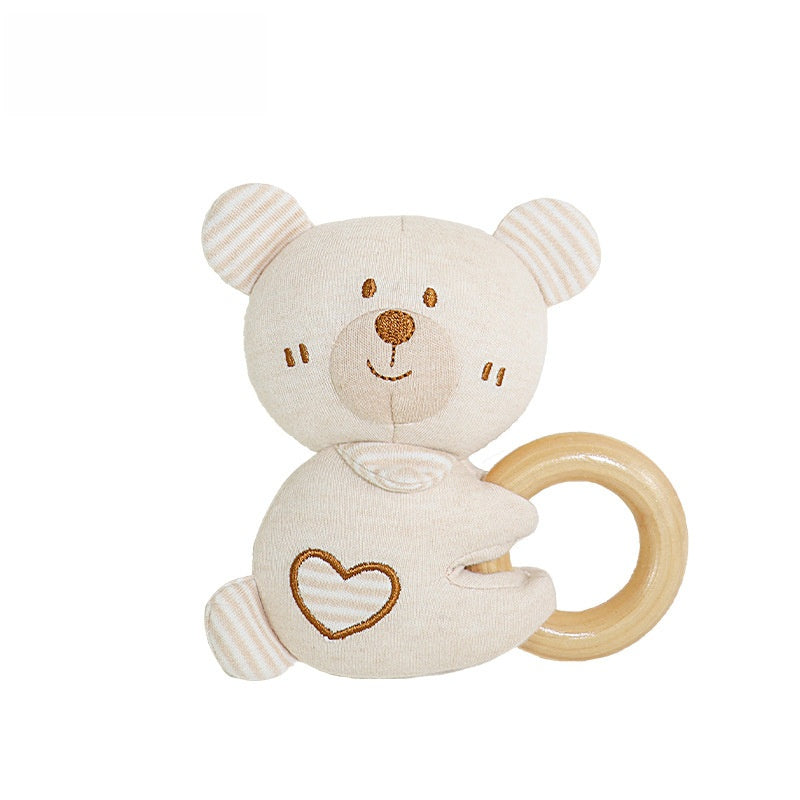 Organic Cotton Baby Teething Hand Rattle Toy